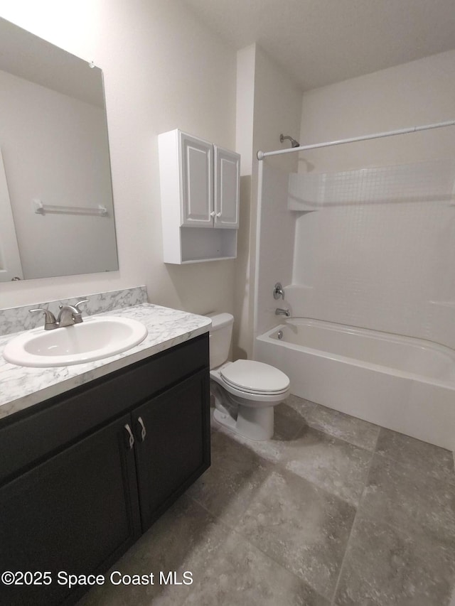 565 Sorrento Dr, Cocoa, FL 32922 - full bathroom with vanity, tub / shower combination, and toilet