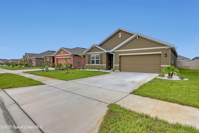 1265 Valley View Ave, Rockledge, FL 32955 - view of front facade with a garage, concrete driveway, and stucco siding
