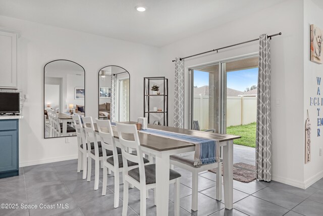 1265 Valley View Ave, Rockledge, FL 32955 - dining space with tile patterned flooring and recessed lighting