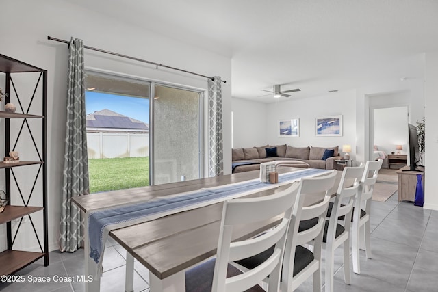 1265 Valley View Ave, Rockledge, FL 32955 - tiled dining space featuring ceiling fan