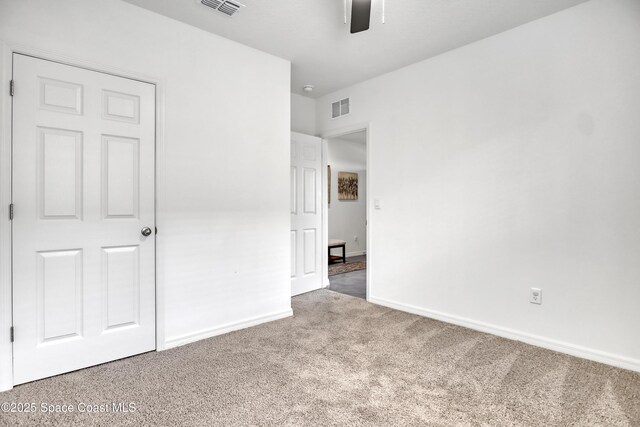 1265 Valley View Ave, Rockledge, FL 32955 - unfurnished bedroom with carpet floors and ceiling fan