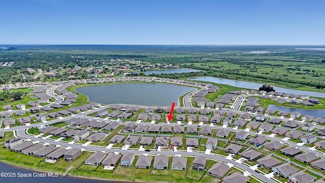 1265 Valley View Ave, Rockledge, FL 32955 - aerial view of property and surrounding area with a nearby body of water and nearby suburban area