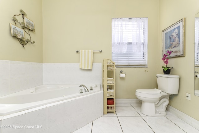 386 Valencia Rd, Melbourne, FL 32904 - full bathroom featuring a garden tub and tile patterned floors