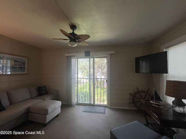 225 S Tropical Trl Unit 607, Merritt Island, FL 32952 - living area featuring ceiling fan