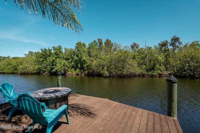 1021 Sunswept Rd NE, Palm Bay, FL 32905 - dock area with a water view
