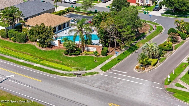 1211 Olde Bailey Ln, Melbourne, FL 32904 - drone / aerial view of a pool area