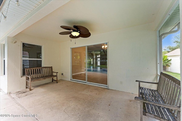 1211 Olde Bailey Ln, Melbourne, FL 32904 - view of patio featuring a ceiling fan