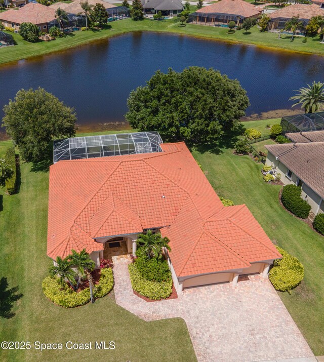 3631 Thurloe Dr, Rockledge, FL 32955 - aerial perspective of suburban area featuring a nearby body of water