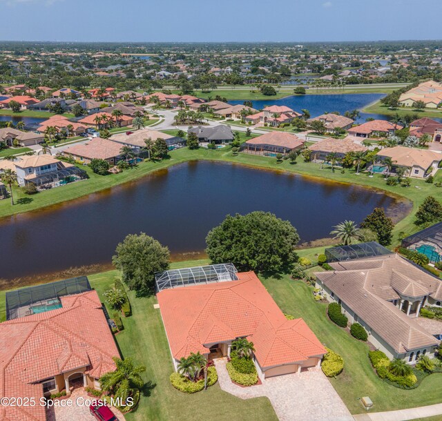 3631 Thurloe Dr, Rockledge, FL 32955 - aerial perspective of suburban area with a large body of water