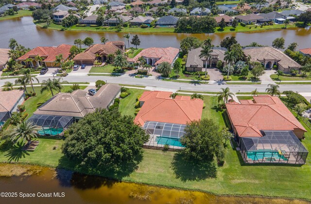 3631 Thurloe Dr, Rockledge, FL 32955 - aerial view of residential area with a nearby body of water and a pool