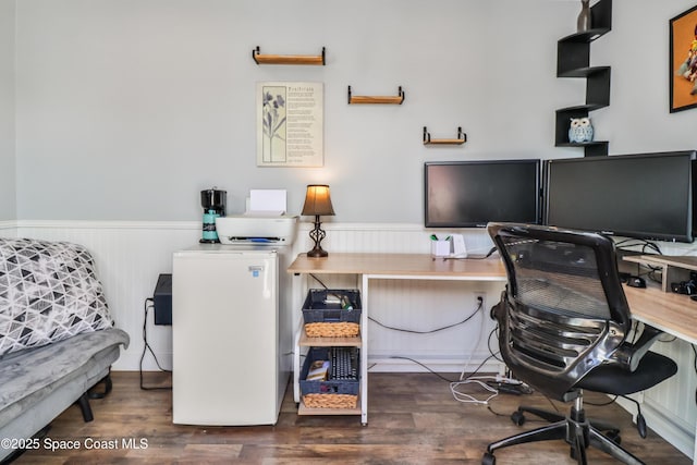 348 Berkeley St, Satellite Beach, FL 32937 - office with wainscoting and wood finished floors