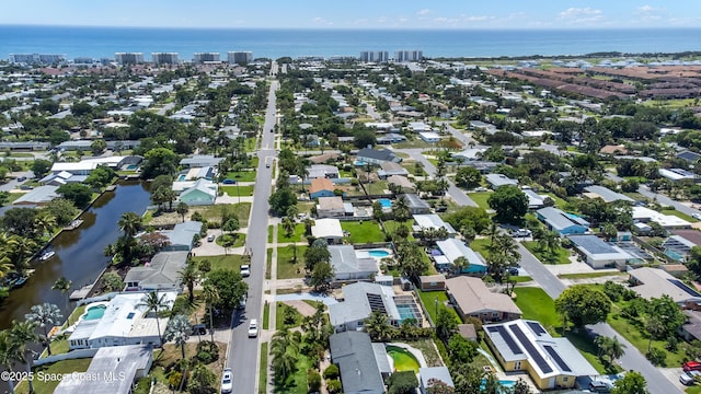 348 Berkeley St, Satellite Beach, FL 32937 - aerial view of property's location featuring a nearby body of water and nearby suburban area