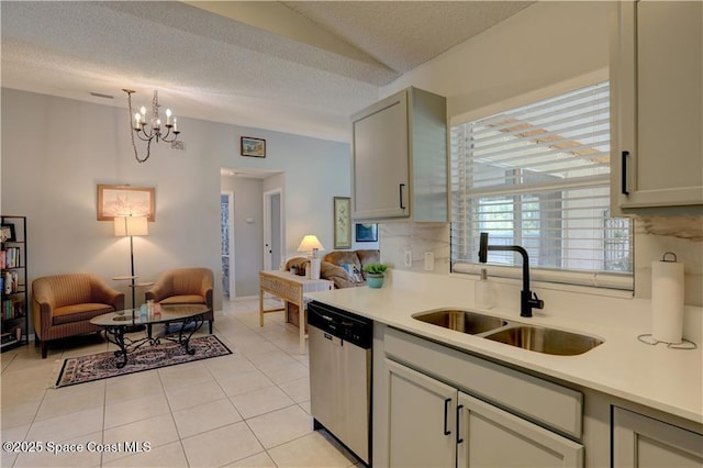241 High Rd NW, Palm Bay, FL 32907 - kitchen featuring dishwasher, a sink, open floor plan, light countertops, and decorative backsplash