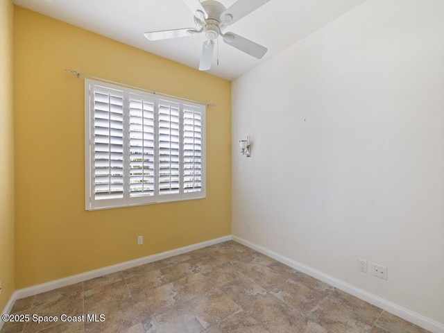 5422 Barbados Sq, Vero Beach, FL 32967 - unfurnished room featuring ceiling fan and baseboards