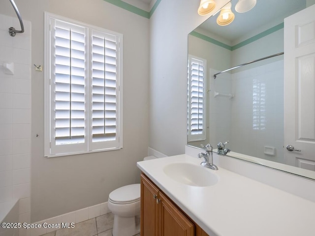 5422 Barbados Sq, Vero Beach, FL 32967 - full bath featuring vanity, toilet, and tile patterned floors