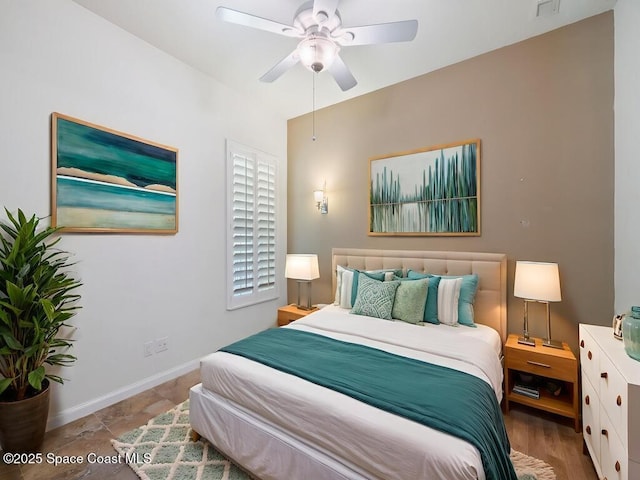5422 Barbados Sq, Vero Beach, FL 32967 - bedroom with baseboards and a ceiling fan