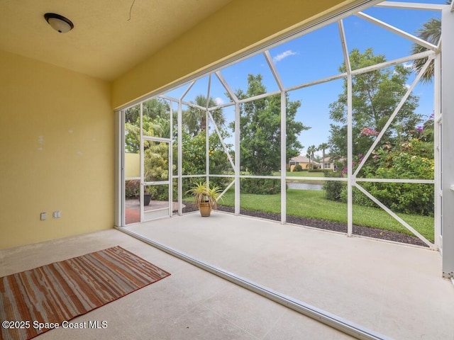 5422 Barbados Sq, Vero Beach, FL 32967 - unfurnished sunroom with a water view