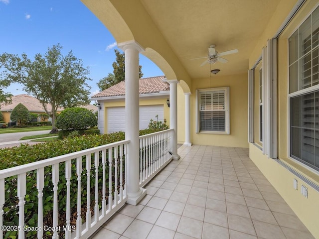5422 Barbados Sq, Vero Beach, FL 32967 - balcony with a ceiling fan