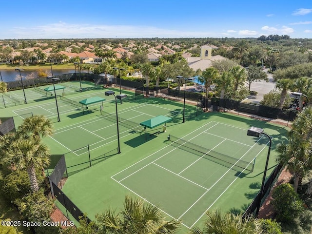 5422 Barbados Sq, Vero Beach, FL 32967 - view of tennis court with a water view