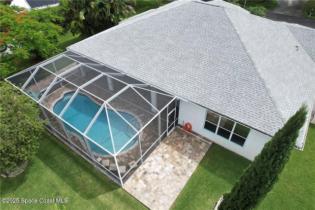 1641 Galilean Ln, Sebastian, FL 32958 - view from above of property with a pool area