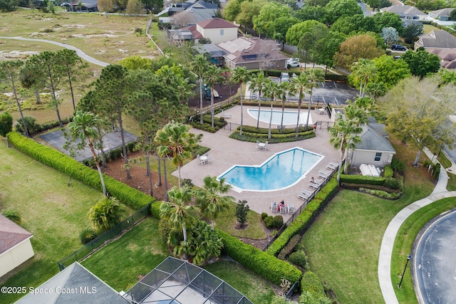 125 Rudy St, Auburndale, FL 33823 - aerial perspective of suburban area featuring a pool