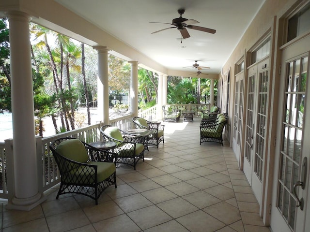 6460 Borasco Dr Unit 2903, Melbourne, FL 32940 - porch with a ceiling fan