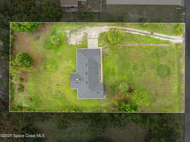 3435 Felda St, Cocoa, FL 32926 - view from above of property with property parcel outlined