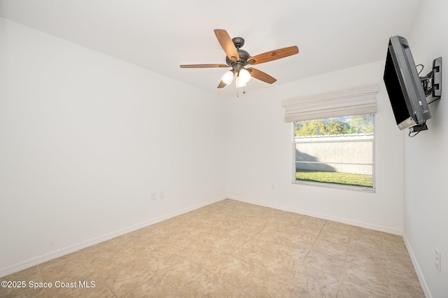 914 S Fork Cir, Melbourne, FL 32901 - unfurnished room with a ceiling fan and baseboards