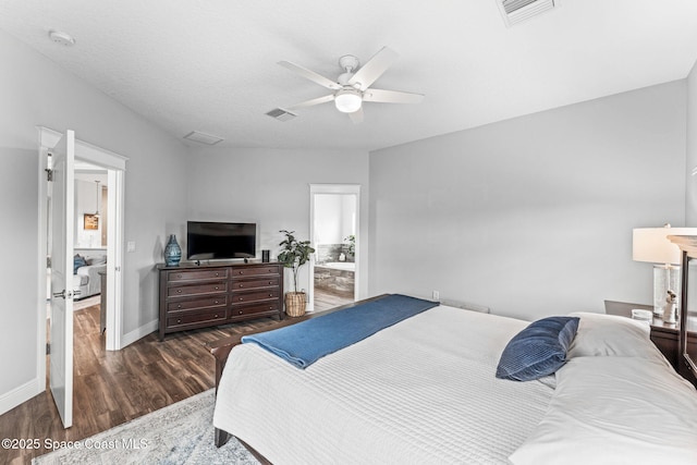 1649 Tullagee Ave, Melbourne, FL 32940 - bedroom featuring wood finished floors and a ceiling fan