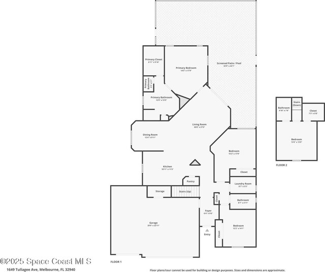 1649 Tullagee Ave, Melbourne, FL 32940 - view of property floor plan