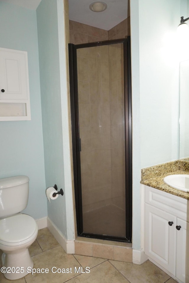 1320 NW 3rd Ave # 238, Gainesville, FL 32608 - full bath with vanity, tile patterned floors, and a shower stall