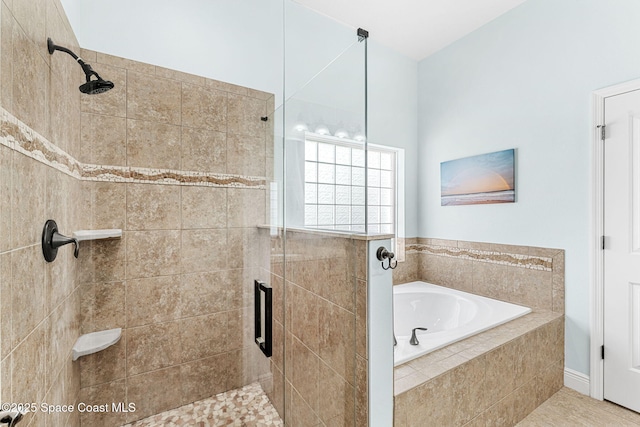 1121 S Orlando Ave, Cocoa Beach, FL 32931 - full bathroom with a stall shower and a bath