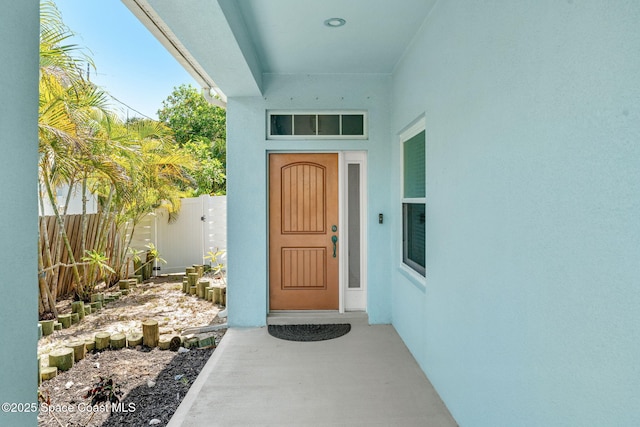 1121 S Orlando Ave, Cocoa Beach, FL 32931 - property entrance with stucco siding