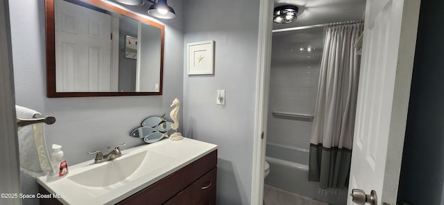 2135 N Courtenay Pkwy Unit 104, Merritt Island, FL 32953 - bathroom with vanity and shower / bathtub combination with curtain