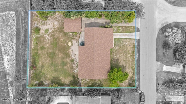1636 Dixie Way, Melbourne, FL 32935 - aerial view of property's location with property boundaries highlighted