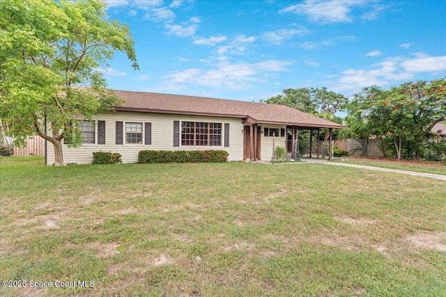 1636 Dixie Way, Melbourne, FL 32935 - ranch-style house featuring an attached carport and driveway