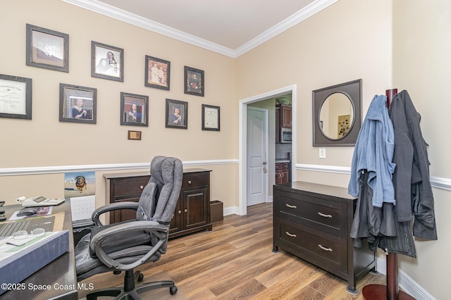 231 Nardo Ave SW, Palm Bay, FL 32908 - office featuring ornamental molding and light wood-style floors