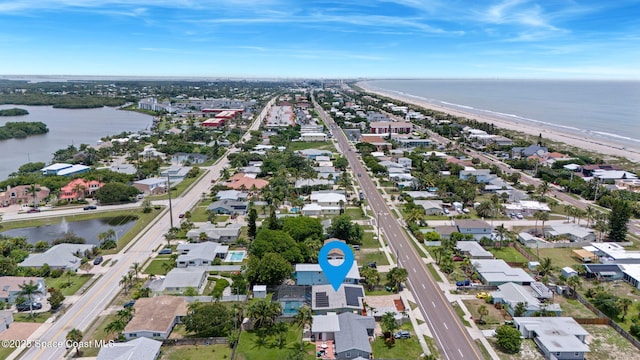 1030 S Orlando Ave, Cocoa Beach, FL 32931 - aerial view of property's location with expansive beach and nearby suburban area