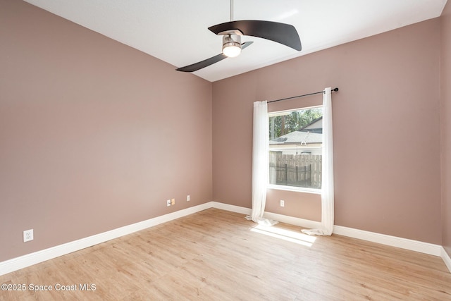 465 Apache Trl, Merritt Island, FL 32953 - spare room with light wood-style floors and a ceiling fan
