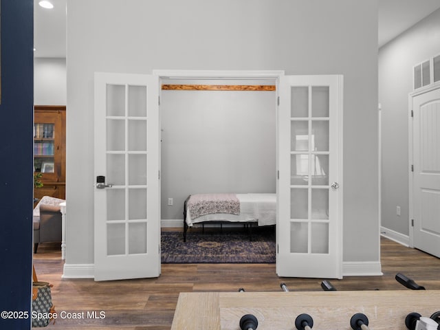 3662 Brantley Cir, Rockledge, FL 32955 - living area featuring wood finished floors and french doors