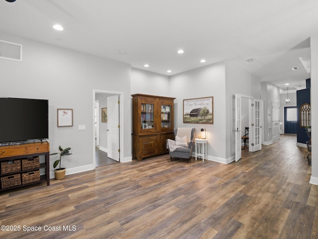 3662 Brantley Cir, Rockledge, FL 32955 - living area with wood finished floors and recessed lighting