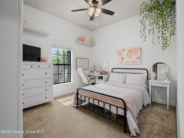 3662 Brantley Cir, Rockledge, FL 32955 - carpeted bedroom featuring baseboards and ceiling fan