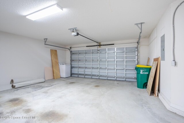 621 Misty Creek Dr, Melbourne, FL 32940 - garage with a garage door opener, washer / dryer, and electric panel