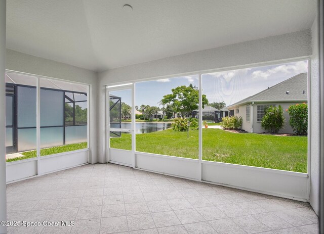 621 Misty Creek Dr, Melbourne, FL 32940 - unfurnished sunroom with a water view