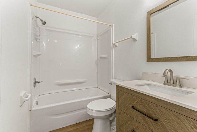 1441 Sheafe Ave NE Unit 104, Palm Bay, FL 32905 - full bath with vanity, wood finished floors, and bathtub / shower combination