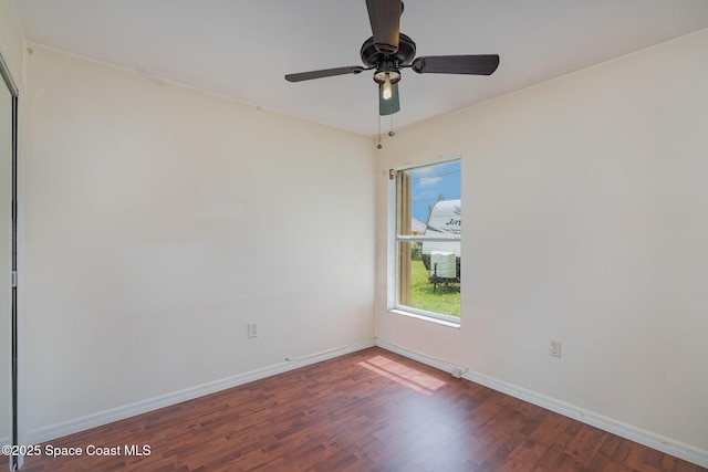 146 Oakcrest Ave NE, Palm Bay, FL 32907 - empty room featuring wood finished floors and ceiling fan
