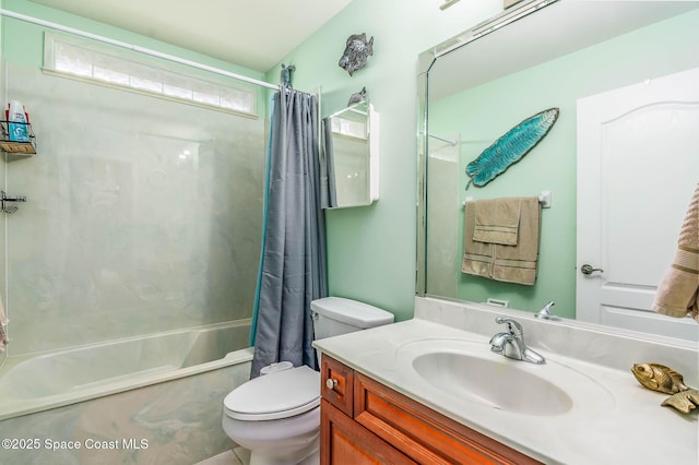 4448 Heaton Park Trl, Rockledge, FL 32955 - full bathroom with vanity and shower / tub combo with curtain
