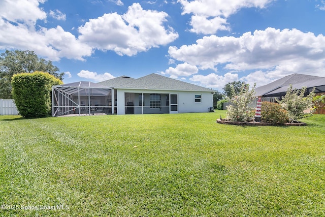 4448 Heaton Park Trl, Rockledge, FL 32955 - rear view of property featuring a lanai