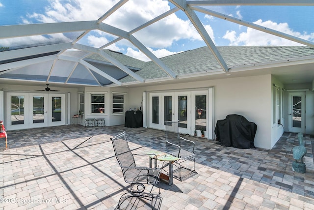 4448 Heaton Park Trl, Rockledge, FL 32955 - sunroom featuring french doors and lofted ceiling