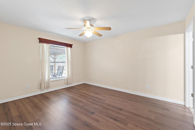 967 Sabal Grove Dr, Rockledge, FL 32955 - empty room featuring a ceiling fan and wood finished floors